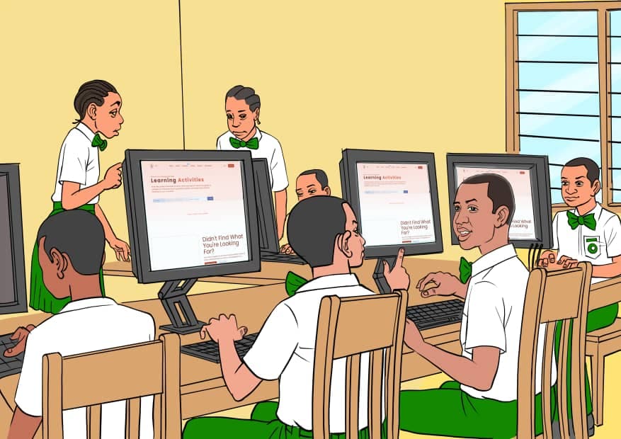 Students focused on learning